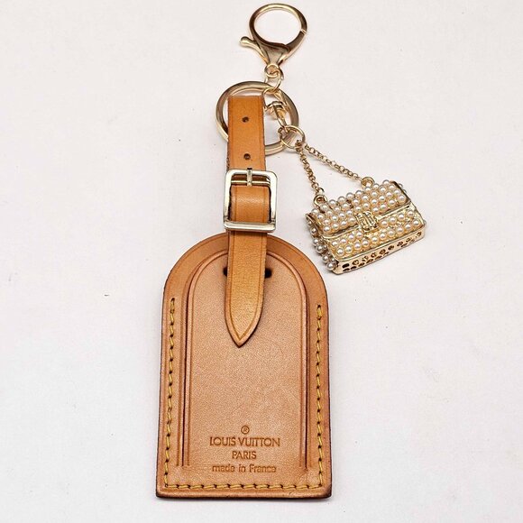 Authentic Louis Vuitton Luggage Tag with Unbranded Keycharm, Keychain - Picture 4 of 6